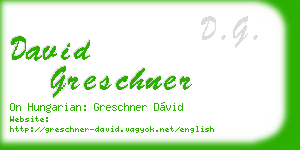 david greschner business card